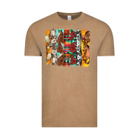 Vintage Coffee western horses roses and bullskulls wıth cowhide amd serape brushstro Vintage Tee - Artiststas