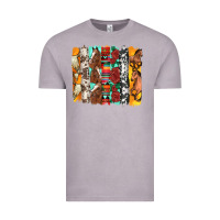 Vintage Zinc western horses roses and bullskulls wıth cowhide amd serape brushstro Vintage Tee - Artiststas