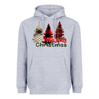 Heather Grey Merry Christmas Heavyweight Hoodie - Bettercallsaul