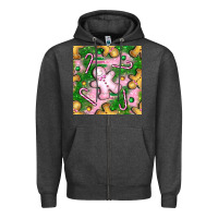 Charcoal Heather christmas smile gingerbread cookie seamless pattern bbs Zipper Hoodie - BundleAndBundleShop