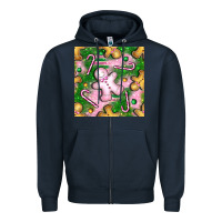 Navy christmas smile gingerbread cookie seamless pattern bbs Zipper Hoodie - BundleAndBundleShop