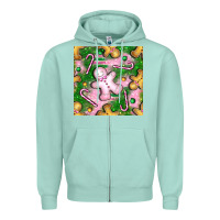 Seafoam christmas smile gingerbread cookie seamless pattern bbs Zipper Hoodie - BundleAndBundleShop
