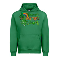 Emerald St. Patrick's Happy Pat T-Rex Day with rainbow Urban Hoodie - HowdyJamesFarm