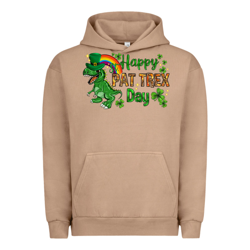 St. Patrick's Happy Pat T-rex Day With Rainbow Urban Hoodie by HowdyJamesFarm | Teevron