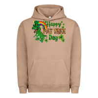 Pigment Burro St. Patrick's Happy Pat T-Rex Day with rainbow Urban Hoodie - HowdyJamesFarm