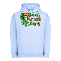 Pigment Grape Ice St. Patrick's Happy Pat T-Rex Day with rainbow Urban Hoodie - HowdyJamesFarm