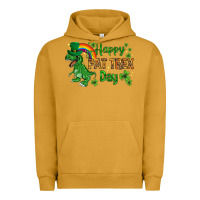 Pigment Peanut Butter St. Patrick's Happy Pat T-Rex Day with rainbow Urban Hoodie - HowdyJamesFarm