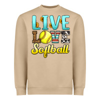 Mushroom live love softball Heavyweight Sweatshirt - LillyAllenDesigns