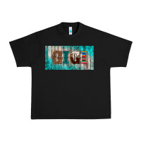 Black western turquoise gigi license plate Urban Heavy Tee - BarkalooDesign