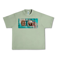 Oil Green western turquoise gigi license plate Urban Heavy Tee - BarkalooDesign