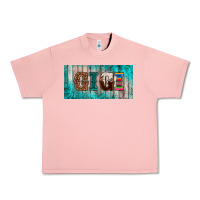 Salmon western turquoise gigi license plate Urban Heavy Tee - BarkalooDesign
