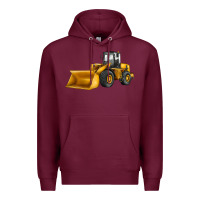 Burgundy bulldozer Premium Hoodie - JahusDesignShop