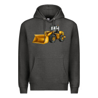 Charcoal Heather bulldozer Premium Hoodie - JahusDesignShop
