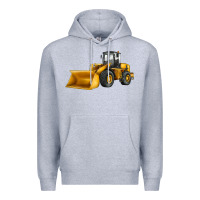 Heather Grey bulldozer Premium Hoodie - JahusDesignShop