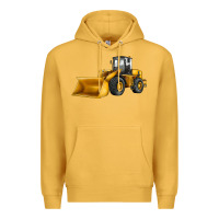 Mustard bulldozer Premium Hoodie - JahusDesignShop