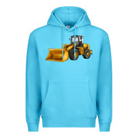 Ocean Blue bulldozer Premium Hoodie - JahusDesignShop