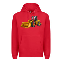 Red bulldozer Premium Hoodie - JahusDesignShop