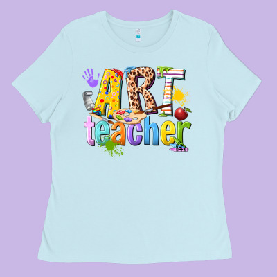 Art Teacher Ladies Tee Designed By Texasbilliewilder