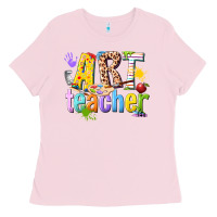 Bubblegum Pink art teacher Ladies Tee - texasbilliewilder