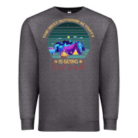 Charcoal Heather camping The Best Outdoor Activity Is Going Back Inside Premium Sweatshirt - Bettercallsaul