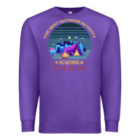 Purple camping The Best Outdoor Activity Is Going Back Inside Premium Sweatshirt - Bettercallsaul