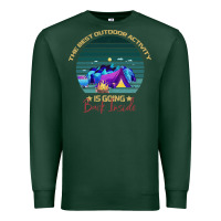 Sports Green camping The Best Outdoor Activity Is Going Back Inside Premium Sweatshirt - Bettercallsaul