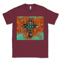 Burgundy western cross tumbler Classic Tee - Jasminsmagicworld