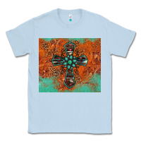Dusty Blue western cross tumbler Classic Tee - Jasminsmagicworld
