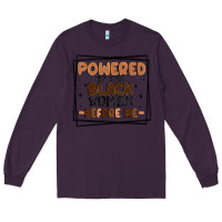 Plum powered by the black women before me Long Sleeve Tee - MaliasSmallBusiness