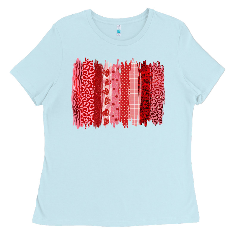 Valentine's Day Brushstroke Ladies Tee by RanaPortraitStore | Teevron