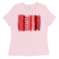 Bubblegum Pink valentine's day brushstroke Ladies Tee - RanaPortraitStore