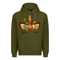 Army Green Unicorn Fall Premium Hoodie - texasbilliewilder