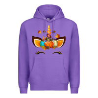 Purple Unicorn Fall Premium Hoodie - texasbilliewilder