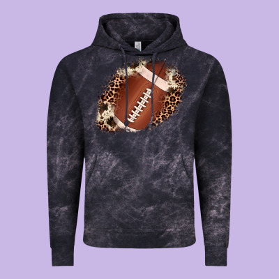 Football Cowhide Leopard Patch Vintage Hoodie Designed By Jahusdesignshop