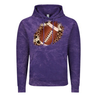 Cloud Purple football cowhide leopard patch Vintage Hoodie - JahusDesignShop