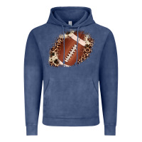 Vintage Denim football cowhide leopard patch Vintage Hoodie - JahusDesignShop