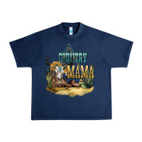 Navy country mama Urban Heavy Tee - NancyCooperArtShop