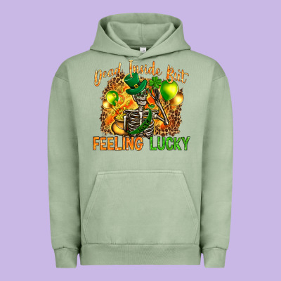 St. Patrick's Dead Inside But Feeling Lucky Urban Hoodie Designed By Howdyjamesfarm