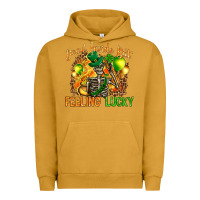 Pigment Peanut Butter St. Patrick's Dead inside but feeling lucky Urban Hoodie - HowdyJamesFarm