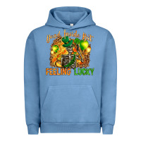 Pigment Pebble Blue St. Patrick's Dead inside but feeling lucky Urban Hoodie - HowdyJamesFarm