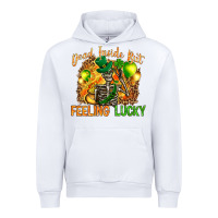 White St. Patrick's Dead inside but feeling lucky Urban Hoodie - HowdyJamesFarm