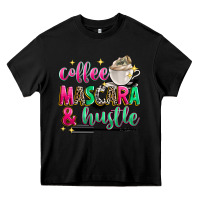 Black coffee mascara and hustle Heavy Core Tee - Zillion Design Studio