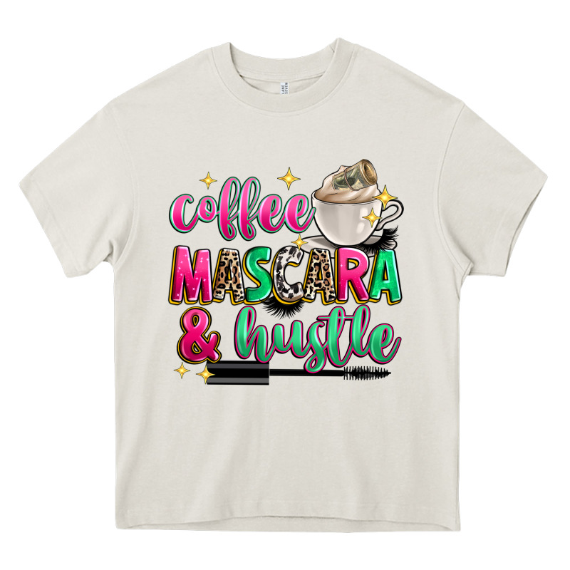 Coffee Mascara And Hustle Heavy Core Tee by Zillion Design Studio | Teevron