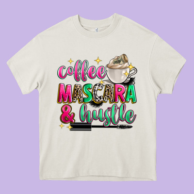 Coffee Mascara And Hustle Heavy Core Tee Designed By Zillion Design Studio