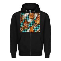 Black thanksgiving gnomies with leopard and tartan seamless pattern bbs Zipper Hoodie - BundleAndBundleShop