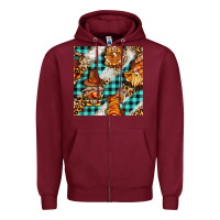 Burgundy thanksgiving gnomies with leopard and tartan seamless pattern bbs Zipper Hoodie - BundleAndBundleShop