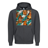 Smoke thanksgiving gnomies with leopard and tartan seamless pattern bbs Zipper Hoodie - BundleAndBundleShop