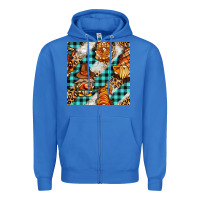 True Royal thanksgiving gnomies with leopard and tartan seamless pattern bbs Zipper Hoodie - BundleAndBundleShop