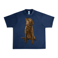 Navy chesapeake bay retriever Urban Heavy Tee - LillyAllenDesigns