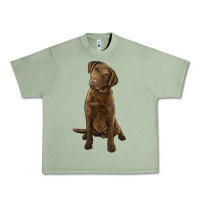 Oil Green chesapeake bay retriever Urban Heavy Tee - LillyAllenDesigns